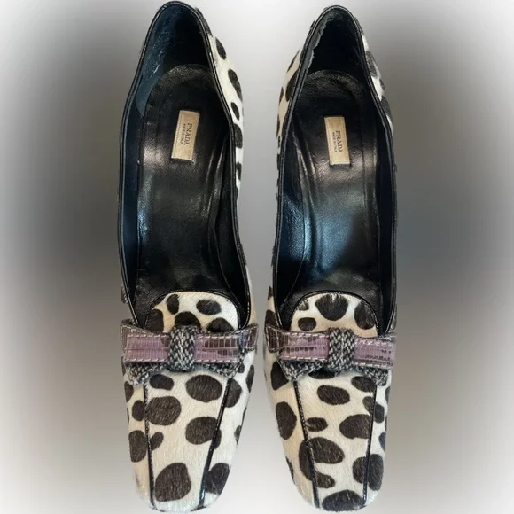 Prada Stiletto Pumps Animal Print Pony Hair. - Picture 2 of 6
